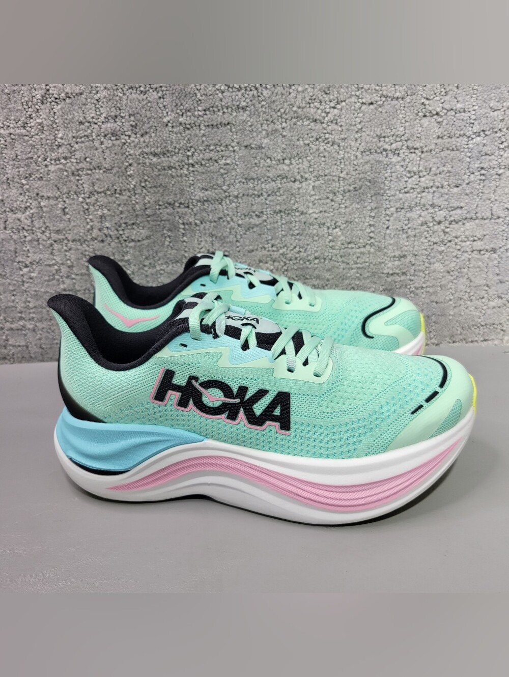 Hoka One One Mint Green Pink Blue Women's Sneakers - Picture 11 of 13